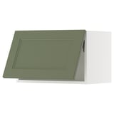 SEKTION Wall cabinet horizontal w/ push-op, white/Axstad gray-green, 24x15x15 "