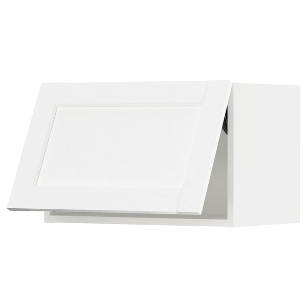 SEKTION Wall cabinet horizontal w/ push-op, white Enköping/white wood effect, 24x15x15 "