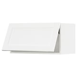 SEKTION Wall cabinet horizontal w/ push-op, white Enköping/white wood effect, 30x15x15 "