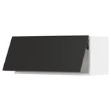 SEKTION Wall cabinet horizontal w/ push-op, white/Nickebo matte anthracite, 36x15x15 "