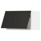 SEKTION Wall cabinet horizontal w/ push-op, white/Nickebo matte anthracite, 24x15x15 "