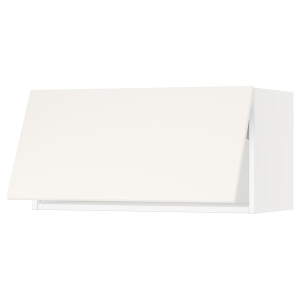 SEKTION Wall cabinet horizontal w/ push-op, white/Veddinge white, 30x15x15 "
