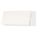 SEKTION Wall cabinet horizontal w/ push-op, white/Veddinge white, 30x15x15 "