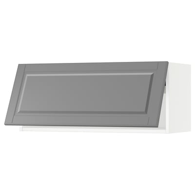 SEKTION Wall cabinet horizontal, white/Bodbyn gray, 36x15x15 "