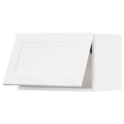 SEKTION Wall cabinet horizontal, white Enköping/white wood effect, 24x15x15 "