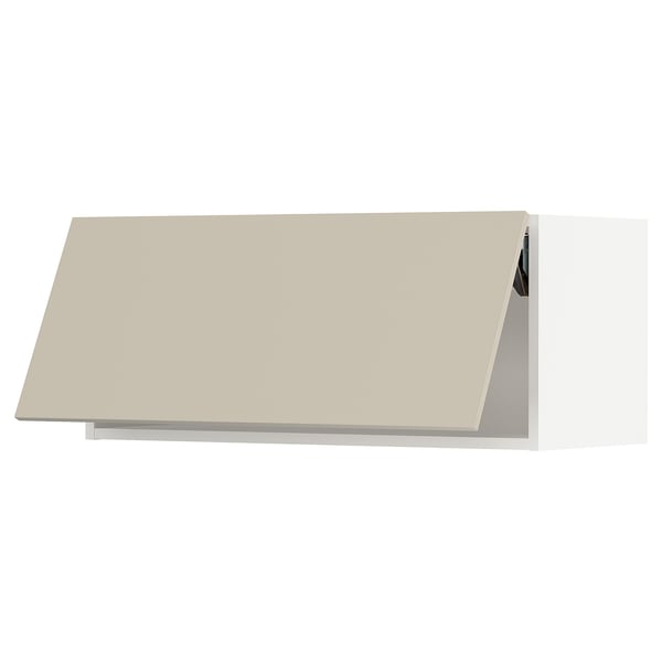 SEKTION Wall cabinet horizontal, white/Havstorp beige, 36x15x15 "