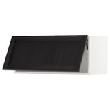 SEKTION Wall cabinet horizontal, white/Lerhyttan black stained, 36x15x15 "