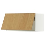 SEKTION Wall cabinet horizontal, white/Sinarp oak veneer, 30x15x15 "
