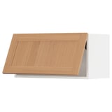 SEKTION Wall cabinet horizontal, white/Vedhamn oak, 30x15x15 "