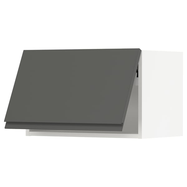 SEKTION Wall cabinet horizontal, white/Voxtorp dark gray, 24x15x15 "