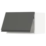 SEKTION Wall cabinet horizontal, white/Voxtorp dark gray, 24x15x15 "