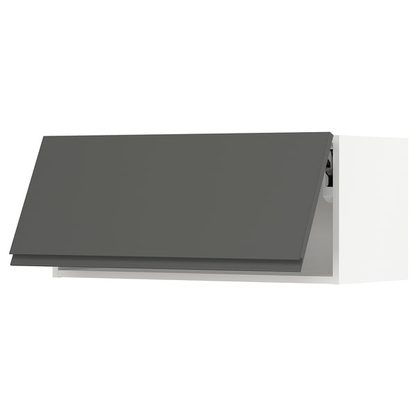 SEKTION Wall cabinet horizontal, white/Voxtorp dark gray, 36x15x15 "