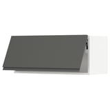 SEKTION Wall cabinet horizontal, white/Voxtorp dark gray, 36x15x15 "