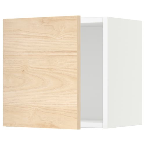 SEKTION light ash wood cabinet with white interior, rectangular shape, modern design.