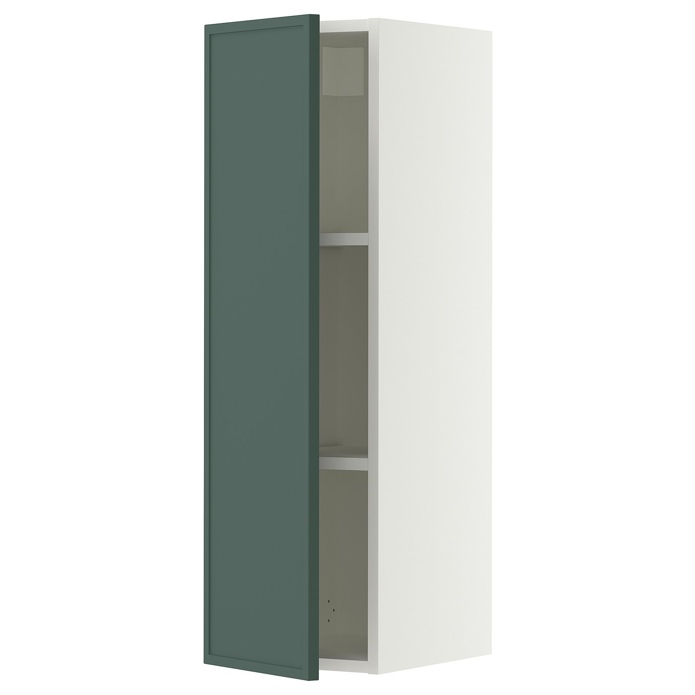 SEKTION wall cabinet, white/Aspudden dark gray-green, 12x15x40