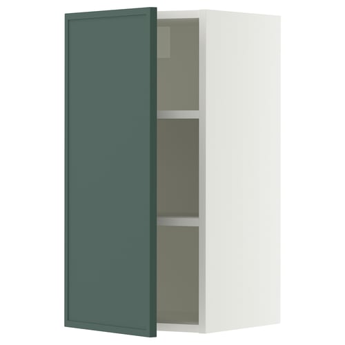 SEKTION Wall cabinet, white/Aspudden dark gray-green, 15x15x30 "