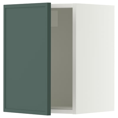 SEKTION Wall cabinet, white/Aspudden dark gray-green, 15x15x20 "