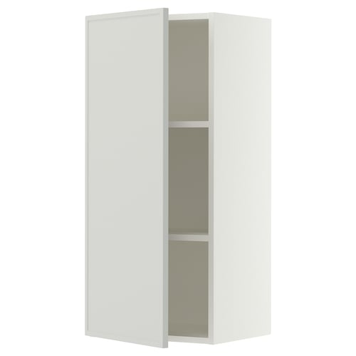 SEKTION Wall cabinet, white/Aspudden light gray, 18x15x40 "
