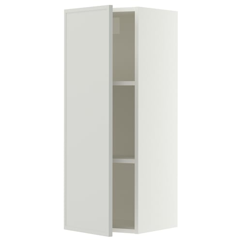 SEKTION Wall cabinet, white/Aspudden light gray, 15x15x40 "