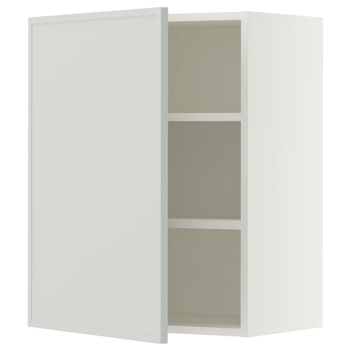 SEKTION Wall cabinet, white/Aspudden light gray, 24x15x30 "
