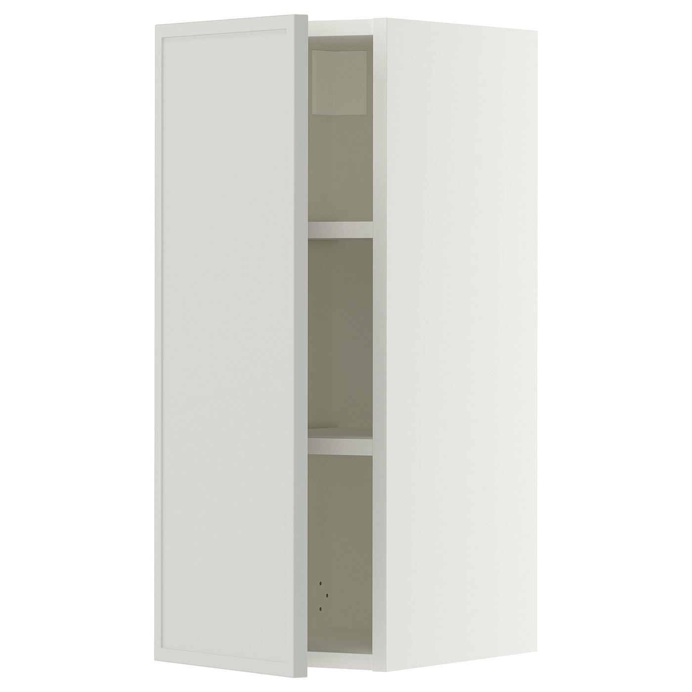 SEKTION wall cabinet, white/Aspudden light gray, 12x15x30