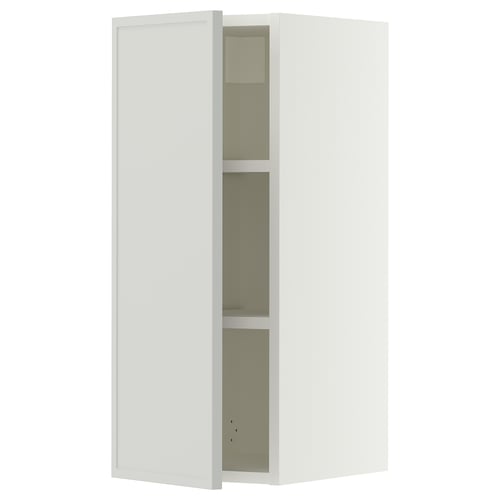SEKTION Wall cabinet, white/Aspudden light gray, 12x15x30 "
