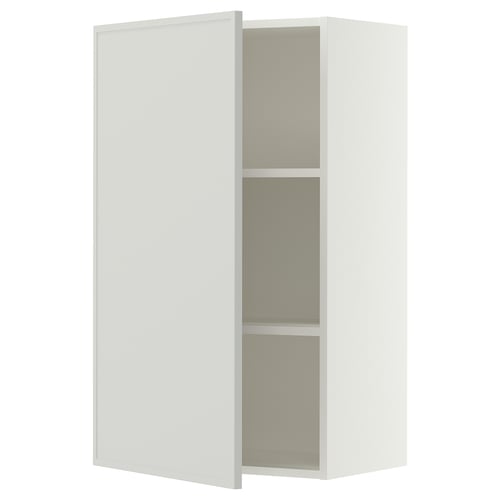 SEKTION Wall cabinet, white/Aspudden light gray, 24x15x40 "