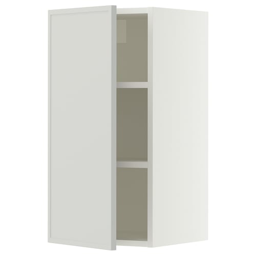 SEKTION Wall cabinet, white/Aspudden light gray, 15x15x30 "