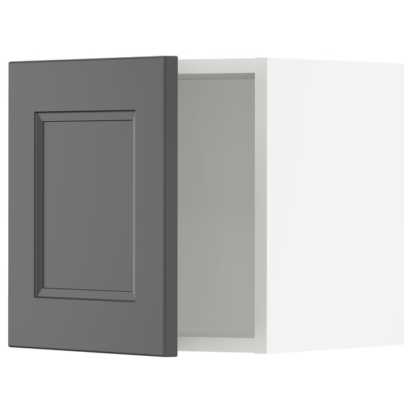 SEKTION Wall cabinet, white/Axstad dark gray, 15x15x15 "
