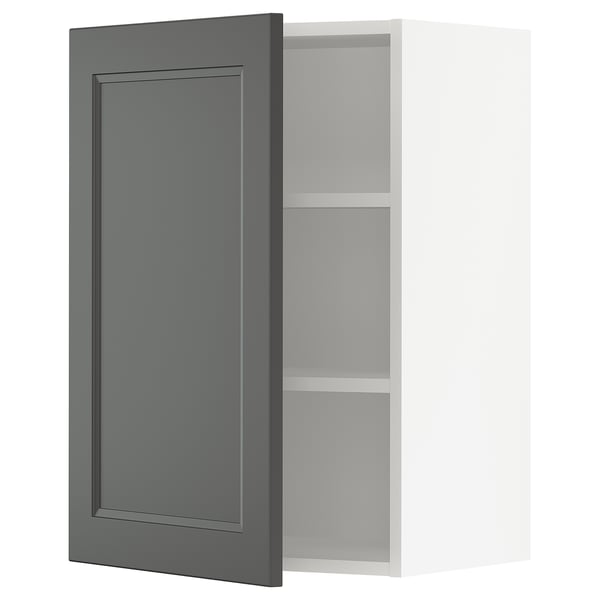 SEKTION Wall cabinet, white/Axstad dark gray, 21x15x30 "