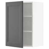 SEKTION Wall cabinet, white/Axstad dark gray, 21x15x30 "