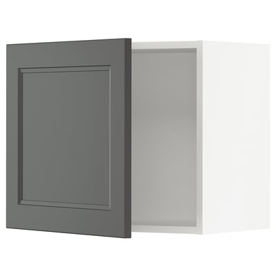 SEKTION Wall cabinet, white/Axstad dark gray, 24x15x20 "