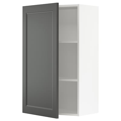 SEKTION Wall cabinet, white/Axstad dark gray, 24x15x40 "