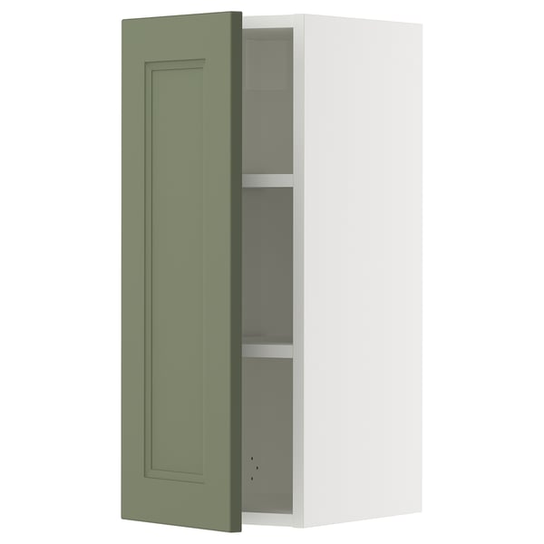 SEKTION Wall cabinet, white/Axstad gray-green, 12x15x30 "