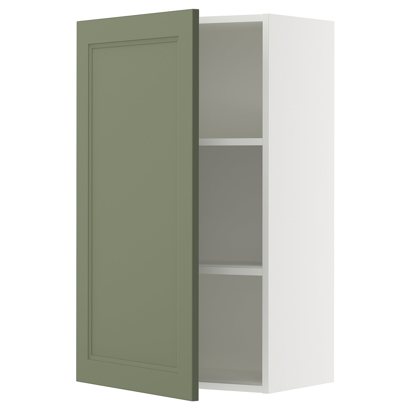 SEKTION wall cabinet, white/Axstad gray-green, 24x15x40