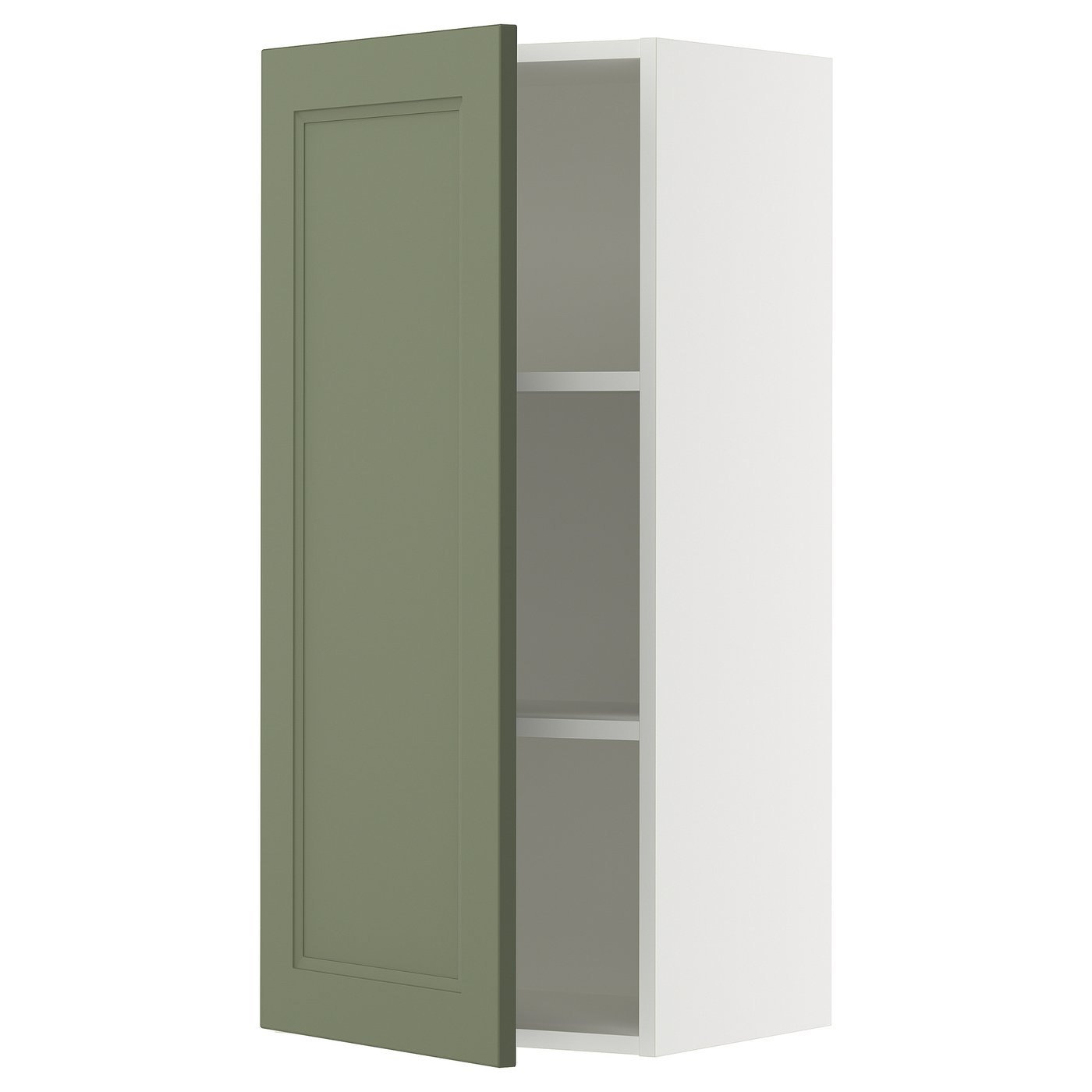 SEKTION wall cabinet, white/Axstad gray-green, 18x15x40