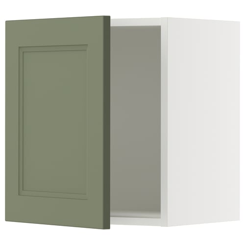 Green kitchen cabinet door & unit, modern/traditional design, flat panel, 3d view.
