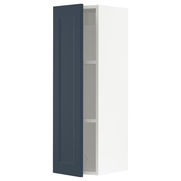 SEKTION Wall cabinet, white Axstad/matte blue, 12x15x40 "