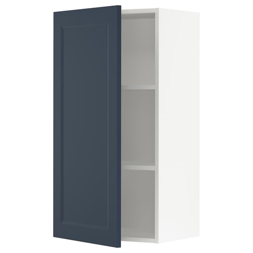 Ikea SEKTION blue cabinet with adjustable shelves.