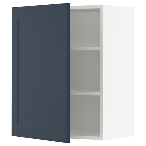 Ikea SEKTION kitchen cabinet, blue, rectangle, 2 shelves.