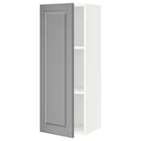 SEKTION Wall cabinet, white/Bodbyn gray, 15x15x40 "