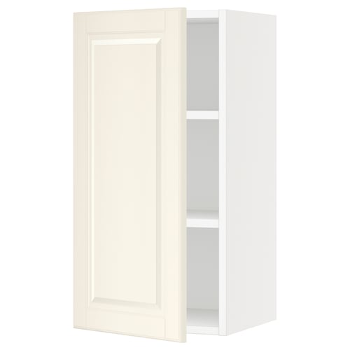 An off-white SEKTION kitchen cabinet with a single adjustable shelf and a bevelled door edge.
