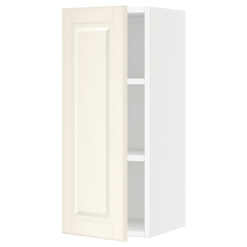 Ikea SEKTION off-white cabinet with single door and shelf.