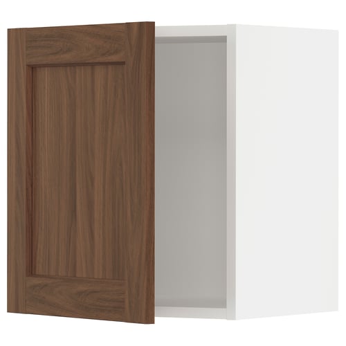 Walnut brown wooden cabinet door, sleek & sturdy, part of SEKTION kitchen system.