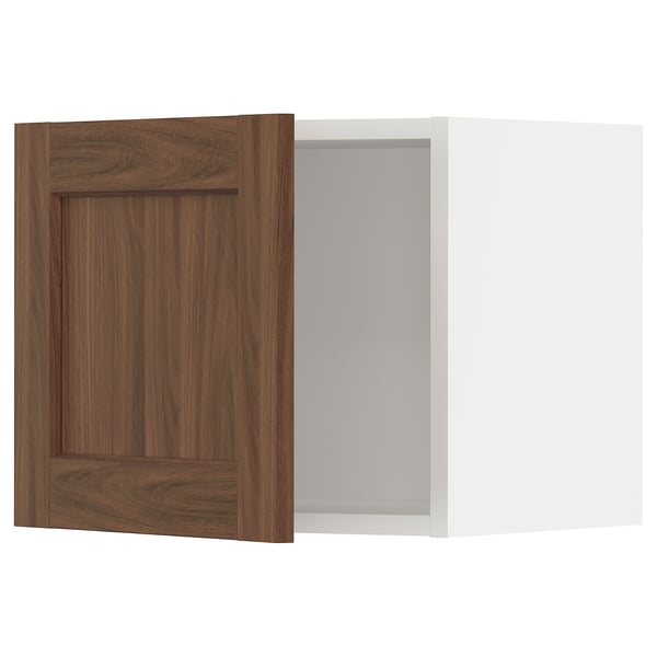 SEKTION Wall cabinet, white Enköping/brown walnut effect, 18x15x15 "
