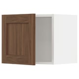 SEKTION Wall cabinet, white Enköping/brown walnut effect, 18x15x15 "