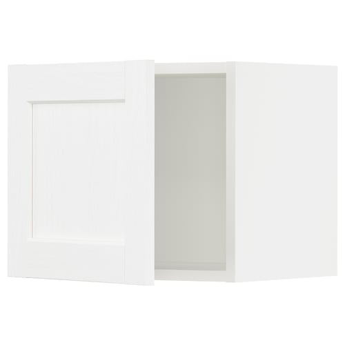 White SEKTION kitchen cabinet, rectangular, modern design.