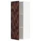 SEKTION Wall cabinet, white Hasslarp/brown left-handed, 15x15x40 "