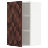SEKTION Wall cabinet, white Hasslarp/brown patterned, 18x15x30 "