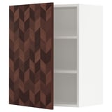 SEKTION Wall cabinet, white Hasslarp/brown patterned, 24x15x30 "